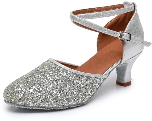 Rosefinch Scarpe da Ballo Latino per Le Donne Salsa Bachata Ballroom Professionale Performance Scarpe da Ballo