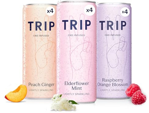 TRIP Sparkling Drink, Low Calorie, Vegan, Mixed Pack, 12 pack