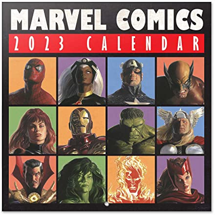 Grupo Erik Wandkalender 2023, Marvel Comics Jahreskalender 2023, Kalender 2023 Wandkalender mit Geschenk Poster, Kalender 2023 zum Aufhängen, offizielle Lizenz, FSC zertifiziert