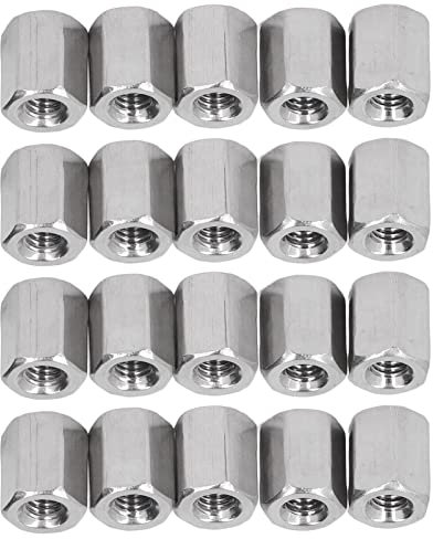 20 STÜCKE M4 Sechskant-Überwurfmuttern 10 Mm Länge 304 Edelstahl Metrische Sechskant-Überwurfmuttern