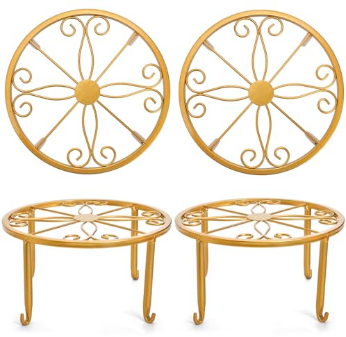 Tosnail T-PlantStands-Gold4pc