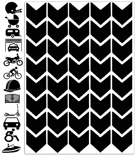 Biomar Labs Reflektor Aufkleber Set – Reflektierende Sticker als Reflektoren für Fahrrad Auto Motorrad Scooter, wetterfest und selbstklebend D 12