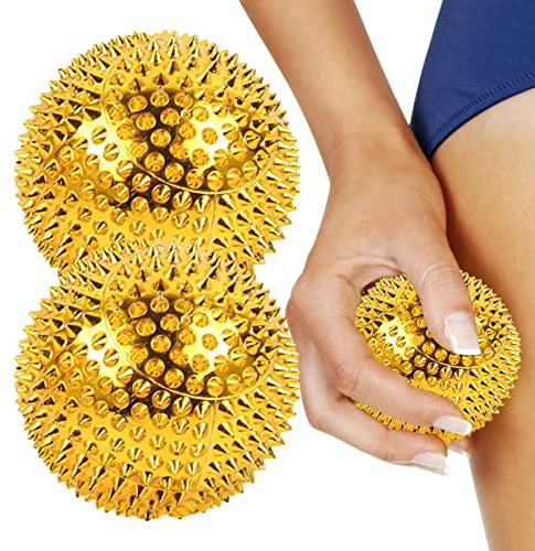 PHASZ Handmassageball – Spiked Massagegerät Magnetischer Massageball | 1 Paar Kreis Squeeze Balls mit dichten Wirbelsäulen zur Massage von Handflächen, Beinen, Füßen, Rücken