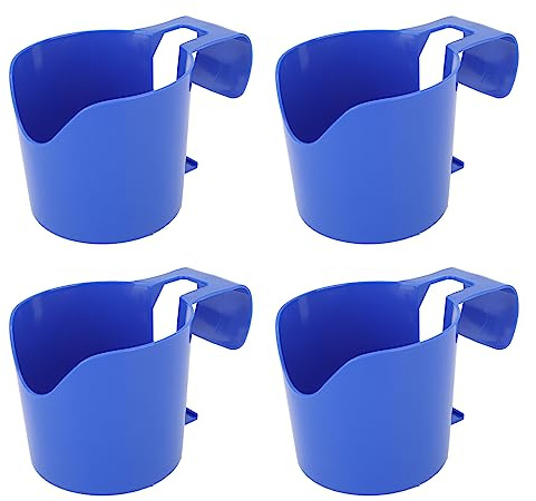 Cestino Portaoggetti a Bordo Piscina da 4 Pezzi, Cestino Portaoggetti Per Giocattoli da Piscina con Portabicchieri Per Piscina, Accessori Per Piscina Fuori Terra, Cestino Per Giocattoli da Piscina
