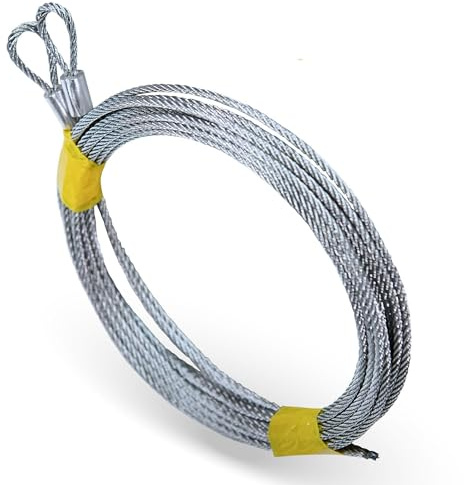2-Pack 13FT Garage Door Extension Spring Cables - Heavy Duty Galvanized Steel Safety Cables for Residential Garage Door Systems - Rust-Proof & Corrosion Resistant - Up to 750lbs - 7' or 8' high doors.