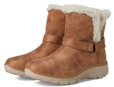 Skechers Women's Easy Going Dreamers Move Boots, Chestnut Microleather/Buckle Trim, 7 UK