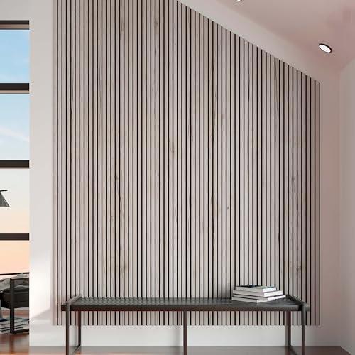 Panneaux muraux en MDF, panneaux acoustiques, décoration intérieure, stickers muraux, matériau 3D MDF / 1 pièce = 0,54 m² / 1 pièce = 90 cm x 60 cm x 1 cm / 1 cm d'épaisseur (Stockholm)