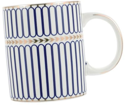 Amosfun Coppia Di Tazze Da Caffè A Righe in Porcellana Bone China Per La Casa