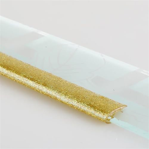 6m Kantenumleimer Selbstklebend Kantenschutz Umleimer Furnierklebeband Kein Aufbügeln, U-Form TPE Möbelkantenband, selbstsichernde Furnier-Randschiene(Gold,Thickness 1.5-2.5mm)