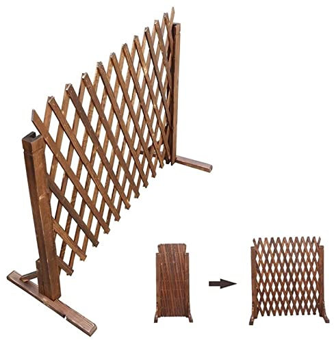 HCZKIUJY Gartenzaun für Hunde, Teleskop-Holzzaun, verdicktes Gitter, Klettergerüst für Pflanzen, Trennwand für Innenräume, dekorativer Sichtschutzzaun (180 x 70 cm) (180 x 90 cm)