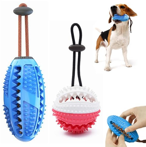 NUUOTP Hundespielzeug Unzerstörbar Kauspielzeug für Hunde Hundespielzeug Befüllbar aus Naturkautschuk Welpe Zähne Kauen Spielzeug Dog Toys for Aggressive Chewers für Welpen Mittelgroße und Große