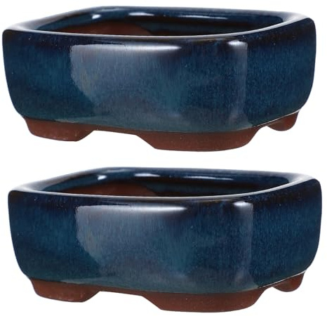 Toyvian Macetas De CeráMica, 2piezas Duraderas para Jardinería Maceta De Escritorio para Plantas Hechas De Material Cerámico Diseño De Ángulo Flores Decorativos para JardíN Interior Y Exterior