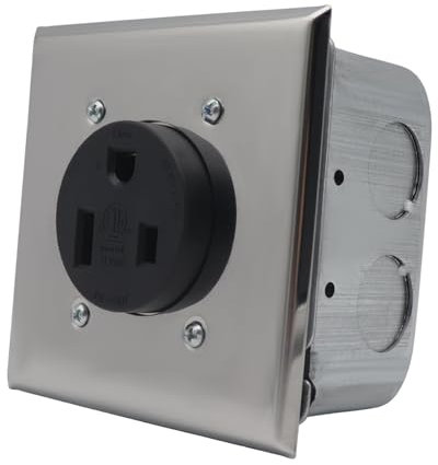 Whltzf Résistance Industrielle 50Amp 3 Pôles 4 Prise Électrique Filaire 6 50r Pobite Électrique avec Cadre en Métal Renforcé Princement du Four Commercial