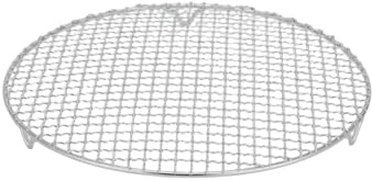 Benyong Parrilla redonda de acero inoxidable con patas de 2 cm de diámetro de 10 – 42,5 cm – Rejilla universal para freidoras de aire caliente, hornos y vapores – Robusta parrilla de acero inoxidable