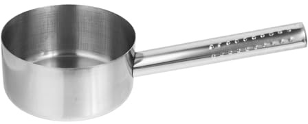 Gatuida Cucchiaio da Cucina Acciaio Inossidabile con Base Piatta Mestolo Stabile per Zuppe e Brodi Manico Lungo Antiscottatura Multiuso per Cottura e Condimenti