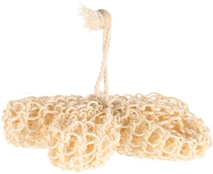 Homoyoyo Bola Exfoliante de Sisal para Ducha Esponja Corporal Natural con para Eliminar Células Muertas Diseño Ergonómico Cómodo para Adultos para Diaria de Baño