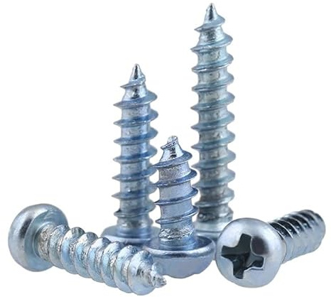 30 Uds M4 M5 M6 longitud 10-50mm cabeza plana de Zinc azul ranura cruzada tornillo autorroscante Phillips redonda endurecido tornillos madera(25mm,M4)