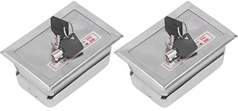 Aumotop Stainless Steel Key Switch Box Set with Keys for Rolling Shutter Door, Practical and Safe Locking for Garage Door, 2Pcs Accessory Kit