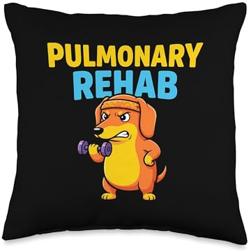 Pulmonary Rehab Dachshund Dog Therapy Recovery Patient Throw Pillow