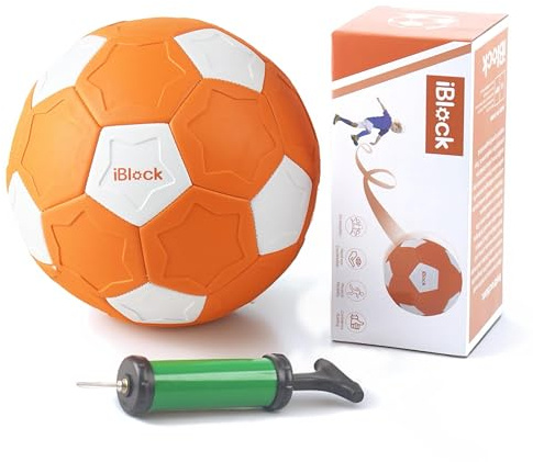 Smartwo Balón de fútbol infantil, tamaño 4, bola curva para trucos, regalo para niños y niñas, juego de pelota de fútbol suave, para exteriores, con bomba