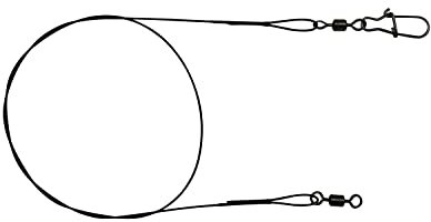 PetrisCatch 10er Set Stahlvorfächer mit Karabiner für Hecht, 25cm, 20kg, 0,5mm, 1x7