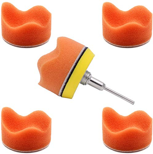 5x Polierschwamm Polierpads 50mm + 1x Polierteller mit Klett für Dremel Proxxon