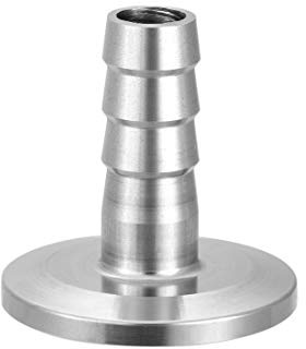 sourcing map 304 Stainless Steel KF25 Flange to 13mm Rubber Hose Barb Adapter for Vacuum