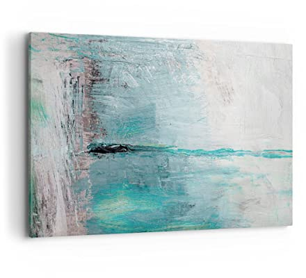 ARTTOR Bilder auf Leinwand 120x80cm Wandbild Abstrakt Pastell - 3591 | Abstraktion Modern Groß XXL Wanddekoration Wohnzimmer Schlafzimmer Küche Wanddeko Wand Kunstdruck Wandkunst Wall Decor ARTTOR