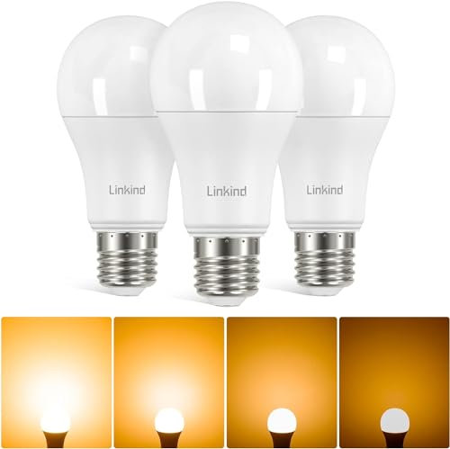 Linkind 3er-Pack 13W Dimmbar E27 LED Lampe, ersetzt 100 Watt, 2700 Kelvin Warmweiß 1521Lm E27 A60 Edison Birne mit 220° Abstrahlwinkel, Dimmbar E27 LED Leuchtmittel