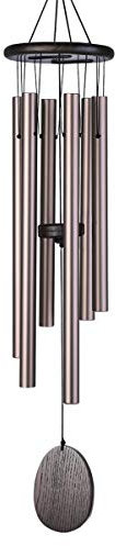 BLESSEDLAND Klassisches Windspiel 32, 6 Aluminiumrohre Wind Chime, Outdoor-Dekoration für Garten, Hof, Terrasse und Heimdekoration (Bronze)