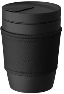 Villeroy & Boch Manufacture Rock Coffee To Go Becher, Porzellan de qualité supérieure, 290 ml, noir mat