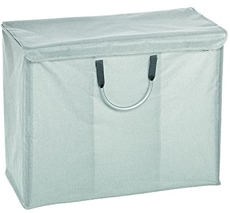kela Wäschesortierer Palma, Polyester, felsgrau, 3 Fächer, Tragegriffe aus Aluminium, 24442