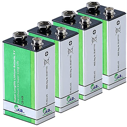 4 piles bloc 9 V lithium Super-Longlife [tka Köbele Akkutechnik]