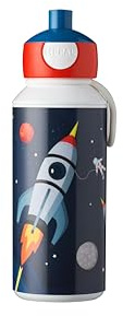 Mepal - Trinkflasche Pop-up Campus - Wasserflasche - Auslaufsichere Flasche für die Schule - Wiederverwendbar - BPA-frei & Spülmaschinenfest - 400 ml - Space