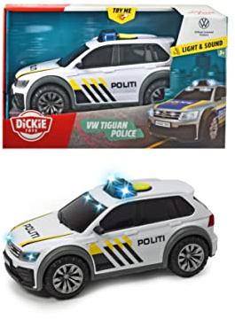 Dickie Toys 203714013007 - Norwegisch VW Tiguan R-Line Polizeiauto mit Freilauf, Licht und Ton - 25 cm, Ab 3 Jahren, Batterien enthalten