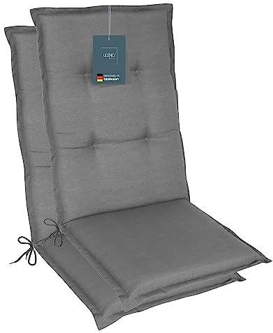 LILENO HOME Gartenstuhl Auflagen als [2er Set - Hochlehner] in Uni