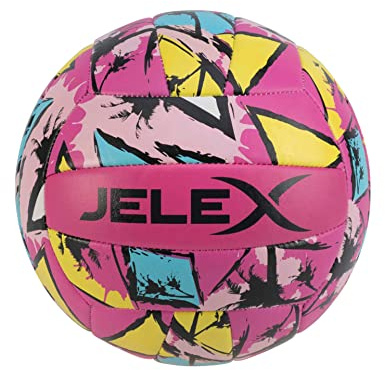 JELEX Volley Beach Volleyball Größe 5 Indoor Outdoor Spielball für Anfänger, Profis, Jugendliche und Erwachsene, Trainingsball mit gleichmäßiger Latexblase und 18-Panel-Konstruktion, Beachball