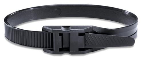HellermannTyton - Lot de 100 Colliers Noir D'installation PA66 350X9mm
