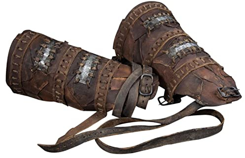 Yusheng Mittelalterliche PU Leder Schnalle Armschienen, Steampunk Armschützer, Wikinger-Armschienen, Einstellbare Kunstleder Brustgeschirr Schulterpanzer Schnallen Für Party Cosplay,