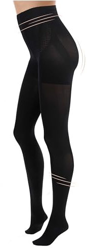 TONEST shaping tights - 80DEN - ogenomskinlig-skulpterande - Formande strumpbyxor - magkontrollerande effekt - rumplyft - shape tights - set om 1 & 2-1000-TS (S-M, svart)