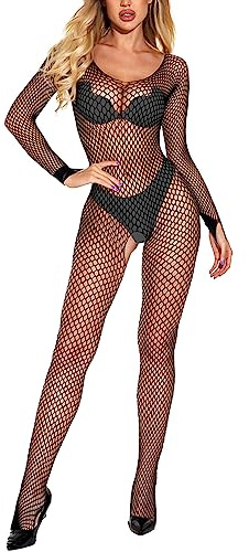 Tuopuda Heta stygga damkläder nätunderkläder sensuell nattlinne, fishnet bodysuit rygglös nattlinne, damunderkläder spetsdräkt pyjamas, Höjd (cm):, One Size