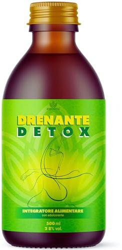 Ribovita Drenante Forte 500 ml - Integratore Liquido Pilosella e Ortica | Estratti di ibisco, ortosifon, equiseto, frassino, ciliegio. Diluire 20 o 40 ml in acqua