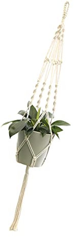 SEWOART Aufhänger Blumentopf Blumentopf Zum Aufhängen Gartenpflanzen-aufbewahrungsnetztasche Baumwollseil Blumentopf-hängekorb