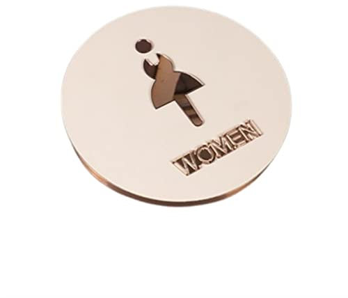Acryl-WC-Symbol, Badezimmer-WC-Türschild für Hotel, Büro, Zuhause, Restaurant (Design 3) (Design 2) (Design 3) (Design 2)