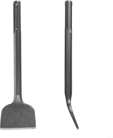 Para cincel de espátula SDS-MAX, cincel de azulejos resistente para trabajos generales de cincelado y demolición en azulejos, hormigón, roca suelta o mampostería