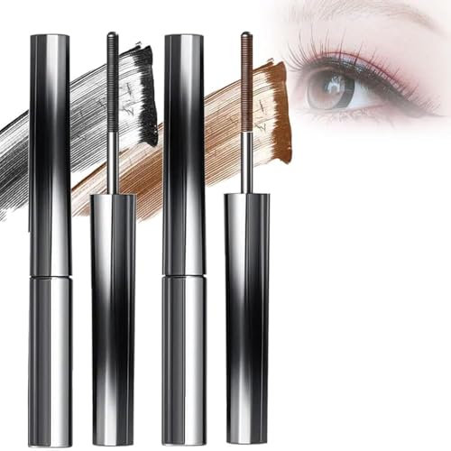 Metal Mascara,3D Curling Eyelash Iron Mascara, Judy Doll Mascara,Bristleless Mascara,Non-Clumping,Smudge Proof,Flake Proof,Long Lasting (Mix)