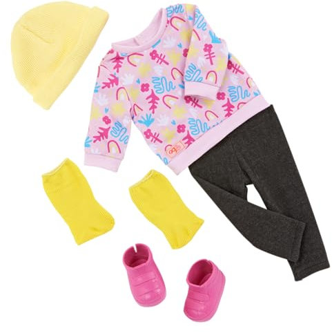 Our Generation – Sweatshirt-Outfit für Puppen – Grafisches Oberteil mit künstlerischem Design – 46 cm Puppenkleidung – Rollenspiel – Spielzeug für Kinder ab 3 Jahren – Colors of Fun