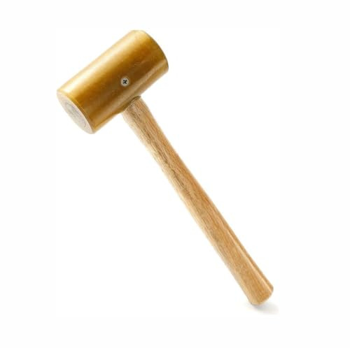 WUTA Schlägel aus Rindsleder, Leder hammer, Lederwerkzeuge Stanzwerkzeug,Gute Pufferkapazität(48mm)