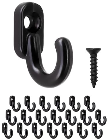 Fuxxer 20x Mini Eisen-Haken, Deko-Haken, Bilder-Haken und Dekoration, schwarz