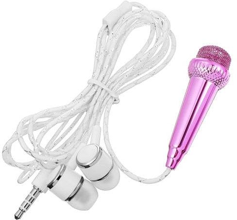 HOMOBABE Mini Microfono Portatile Microfono Musicale per Telefono per Smartphone per Registrare Canto per Cantare